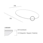 Tavolo da Pranzo con Piano Rotondo in Laminam Realizzato in Italia - Lingotto Viadurini