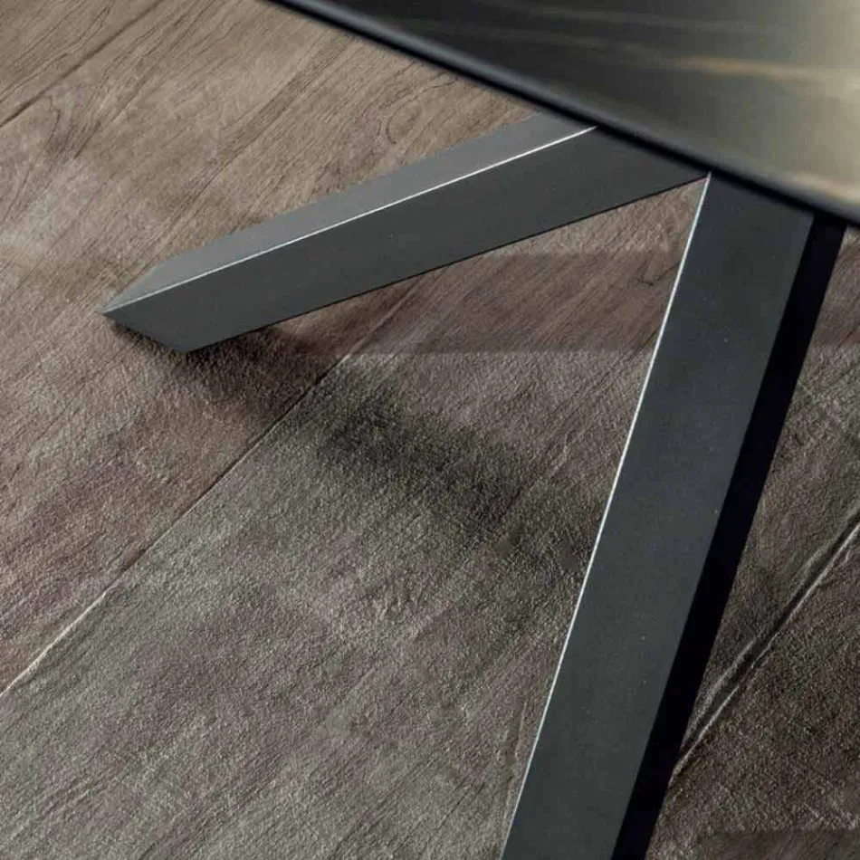Tavolo da Pranzo Design con Piano in Ceramica Allungabile Fino a 240 cm - Ultron Viadurini