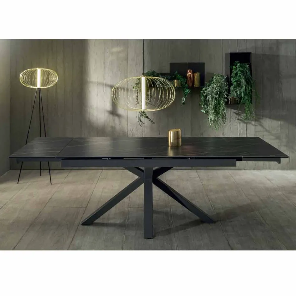 Tavolo da Pranzo Design con Piano in Ceramica Allungabile Fino a 240 cm - Ultron Viadurini