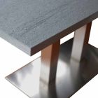 Tavolo da pranzo design con piano in pietra laminato, 160x90cm, Newman Viadurini