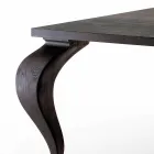 Tavolo da pranzo design di lusso in legno massello,made in Italy, Filo Viadurini