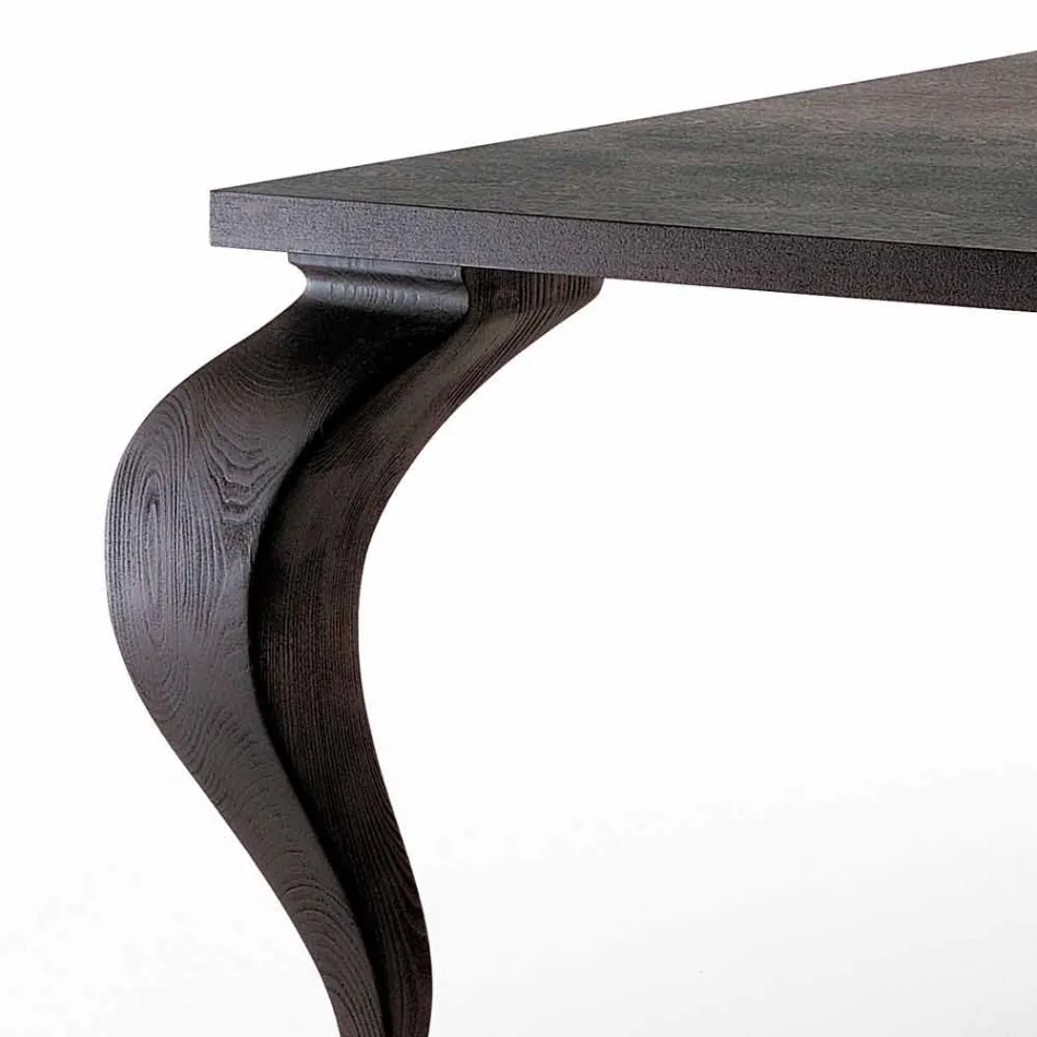 Tavolo da pranzo design di lusso in legno massello,made in Italy, Filo Viadurini