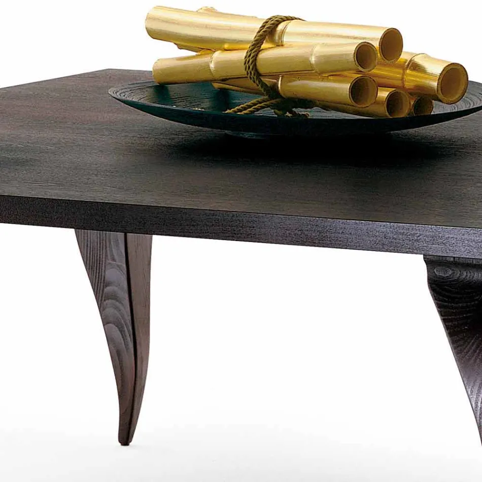 Tavolo da pranzo design di lusso in legno massello,made in Italy, Filo Viadurini