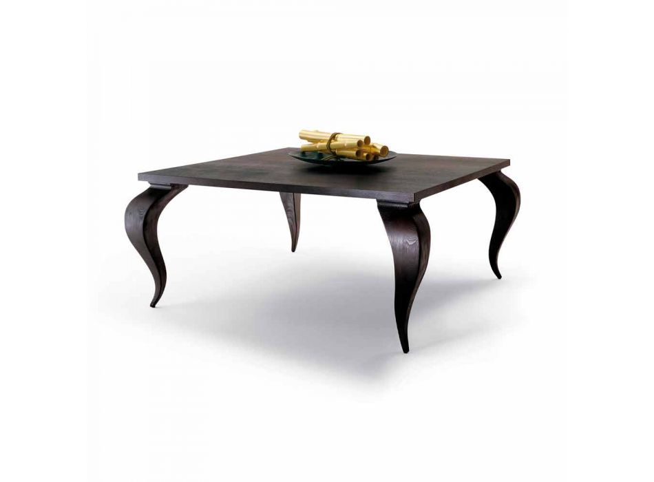 Tavolo da pranzo design di lusso in legno massello,made in Italy, Filo Viadurini