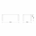 Tavolo da pranzo design in noce naturale design, L200xP100cm, Yvonne Viadurini