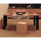 Tavolo da pranzo design in noce naturale design, L200xP100cm, Yvonne Viadurini