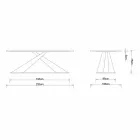 Tavolo da pranzo design moderno con piano rovere made in Italy Elliot Viadurini