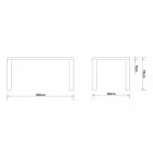 Tavolo da pranzo design moderno in rovere massello, L160xP90cm, Loran Viadurini