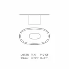 Tavolo da Pranzo Design Moderno Ovale in MDF Blu e Rame Made in Italy - Oku Viadurini