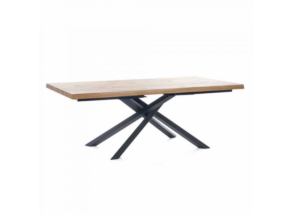 Tavolo da Pranzo di Design in Legno e Metallo Made in Italy - Skipper Viadurini