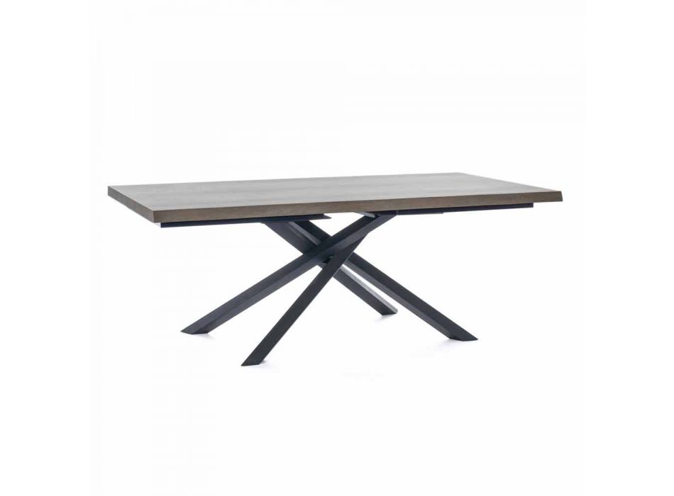 Tavolo da Pranzo di Design in Legno e Metallo Made in Italy - Skipper Viadurini