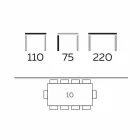Tavolo da Pranzo di Design in Vetro Fumè e Frassino Oliato Made in Italy - Croma Viadurini