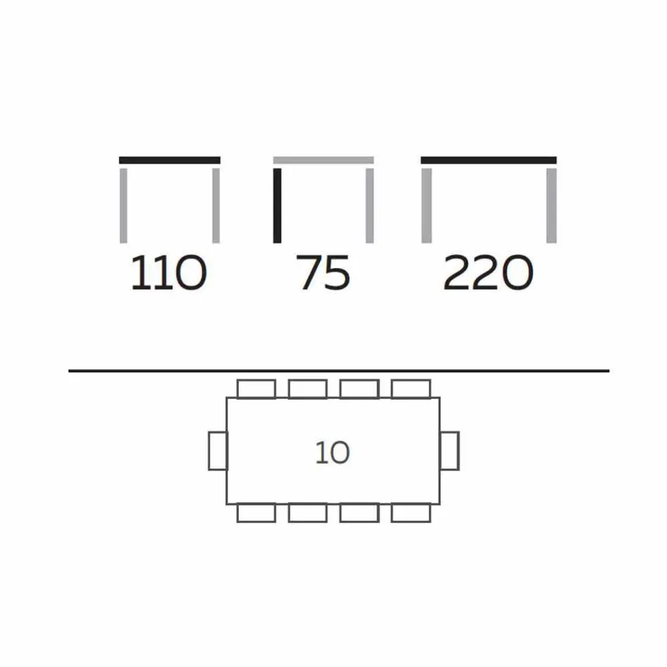 Tavolo da Pranzo di Design in Vetro Fumè e Frassino Oliato Made in Italy - Croma Viadurini