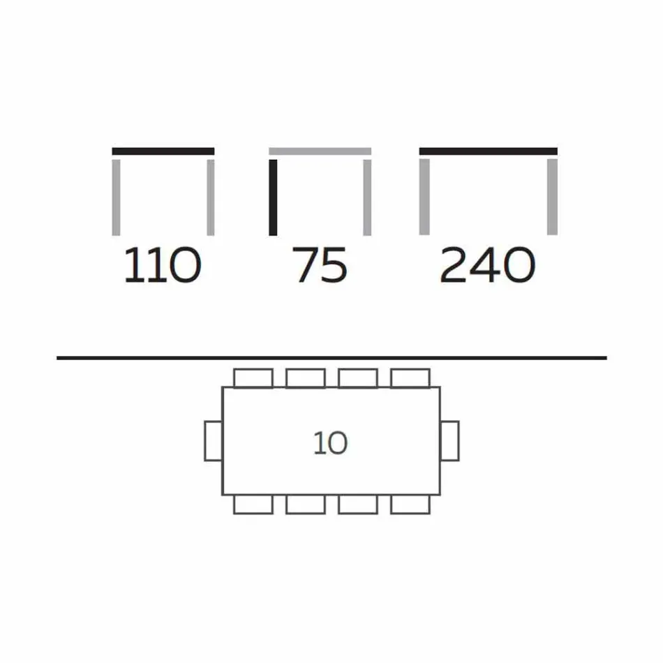 Tavolo da Pranzo di Design Moderno in Gres e Frassino Made in Italy - Charol Viadurini