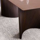 Tavolo da Pranzo di Design Moderno in Gres e Frassino Made in Italy - Charol Viadurini