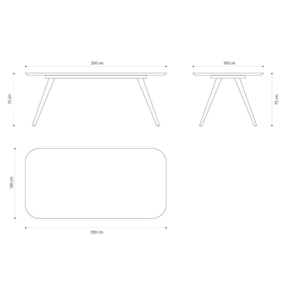 Tavolo da Pranzo di Qualità con Piano in Legno di Frassino Made in Italy - Ulma Viadurini