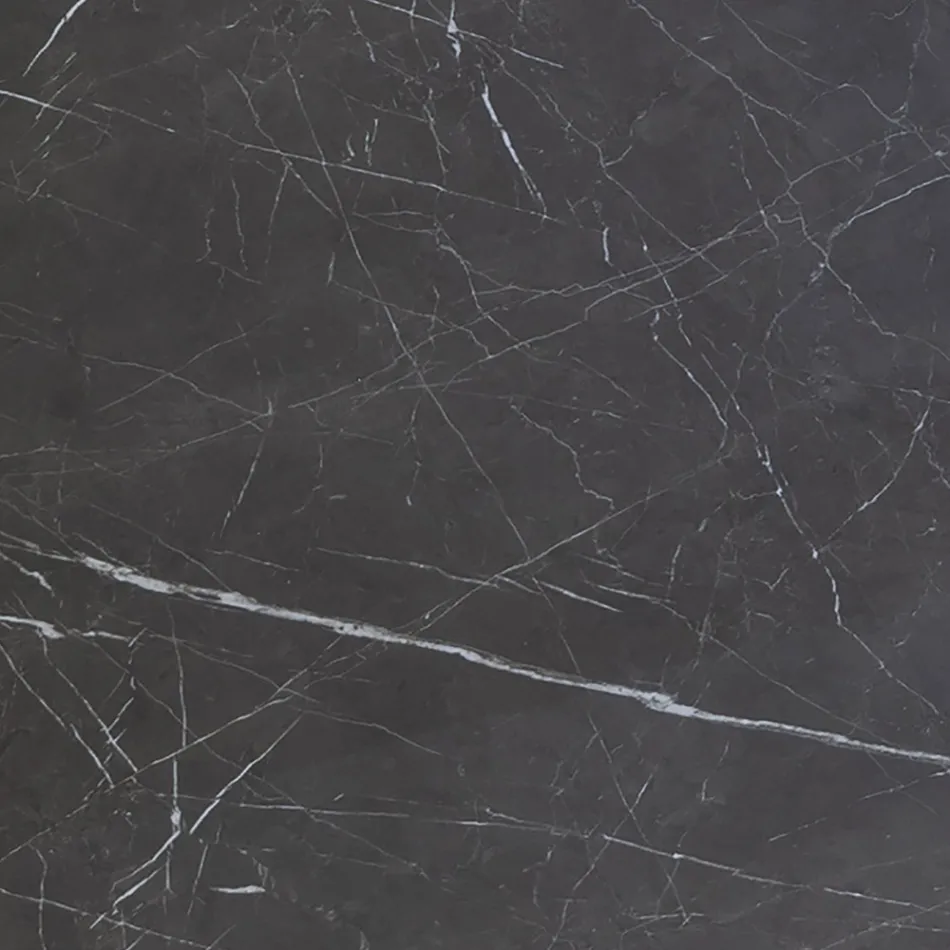 Tavolo da Pranzo Ellittico in Acciaio e Ceramica Lucida Florim - Gelsino Viadurini