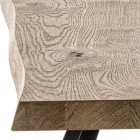 Tavolo da Pranzo Fisso Base Metallo e Piano Impiallacciato Rovere - Termoli  Viadurini