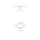 Tavolo da Pranzo Impiallacciato con Base in Acciaio Made in Italy - Dalmata Viadurini