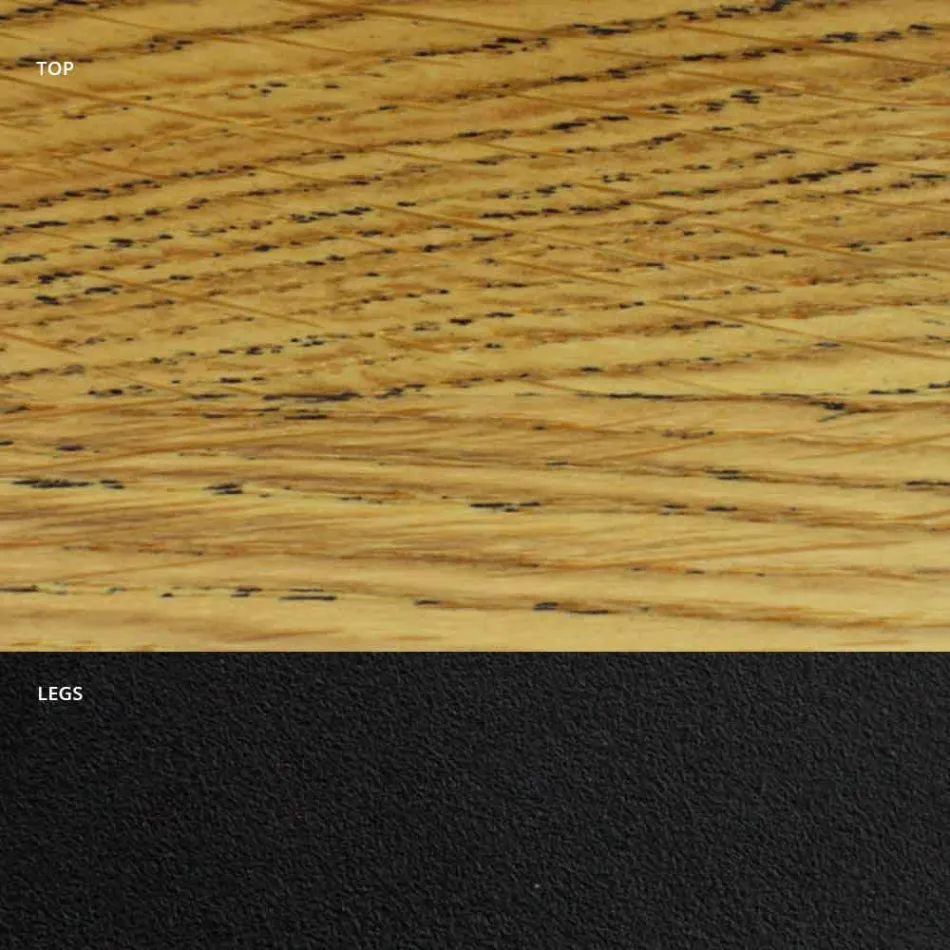 Tavolo da Pranzo Impiallacciato con Base in Acciaio Made in Italy - Dalmata Viadurini