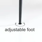 Tavolo da Pranzo in Acciaio con Piano in Mdf Finitura Quercia  - Gherardo Viadurini