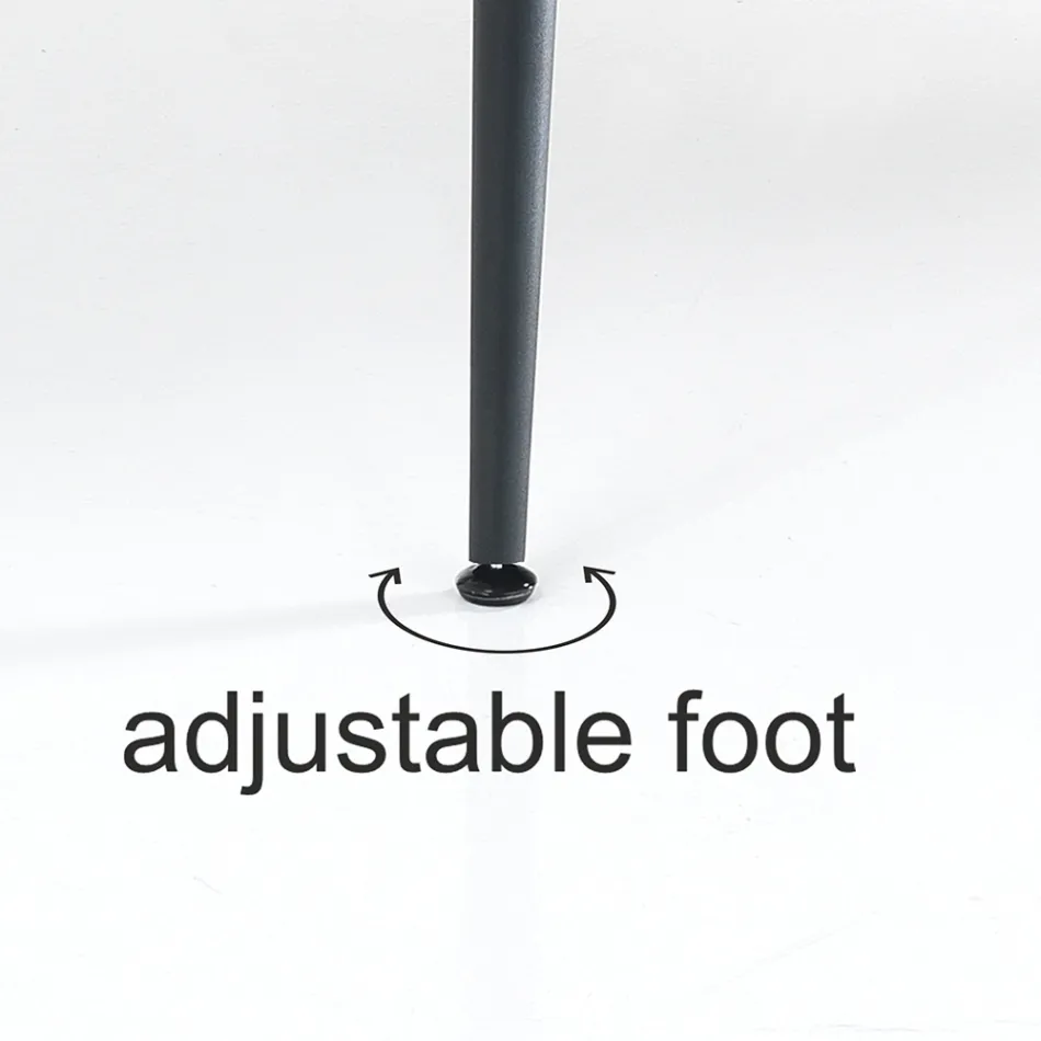 Tavolo da Pranzo in Acciaio con Piano in Mdf Finitura Quercia  - Gherardo Viadurini