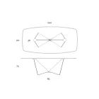 Tavolo da Pranzo in Ceramica 3mm e Base in Metallo Made in Italy - Peonia Viadurini