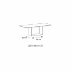 Tavolo da Pranzo in Ceramica Emperador e Metallo Bronzo Made in Italy – Moro Viadurini