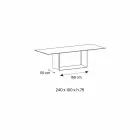 Tavolo da Pranzo in Ceramica Emperador e Metallo Bronzo Made in Italy – Moro Viadurini