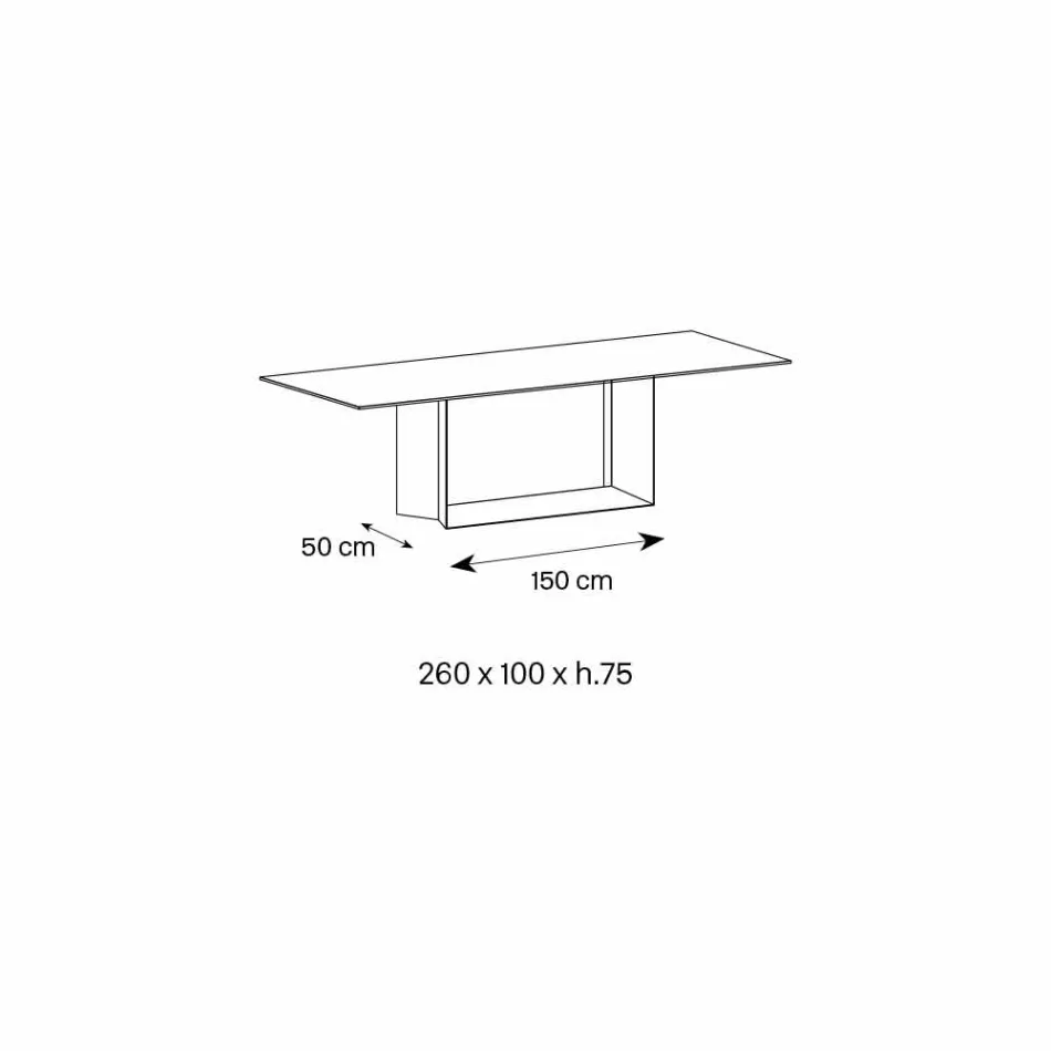 Tavolo da Pranzo in Ceramica Emperador e Metallo Bronzo Made in Italy – Moro Viadurini