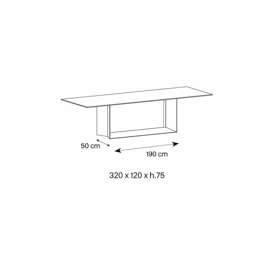 Tavolo da Pranzo in Ceramica Emperador e Metallo Bronzo Made in Italy – Moro Viadurini