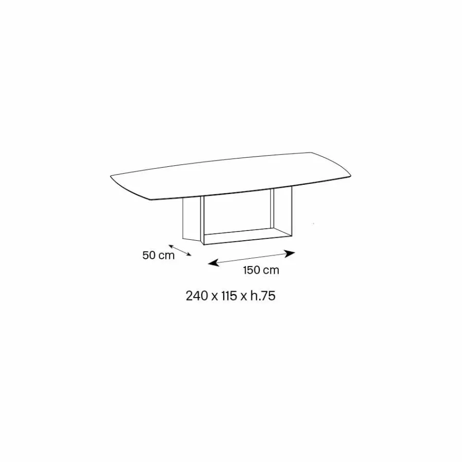 Tavolo da Pranzo in Ceramica Emperador e Metallo Bronzo Made in Italy – Moro Viadurini