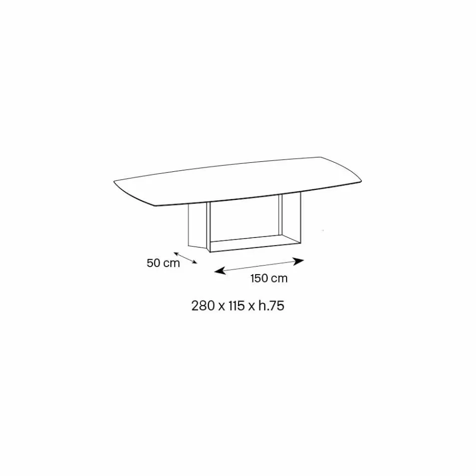 Tavolo da Pranzo in Ceramica Emperador e Metallo Bronzo Made in Italy – Moro Viadurini