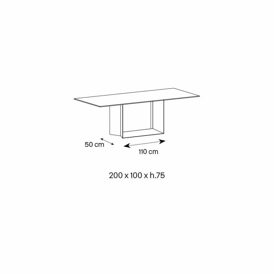Tavolo da Pranzo in Ceramica Emperador e Metallo Bronzo Made in Italy – Moro Viadurini