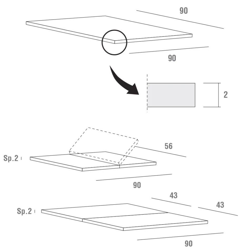 Tavolo da Pranzo in Fenix Allungabile Fino a 232 Made in Italy - Bavaria Viadurini