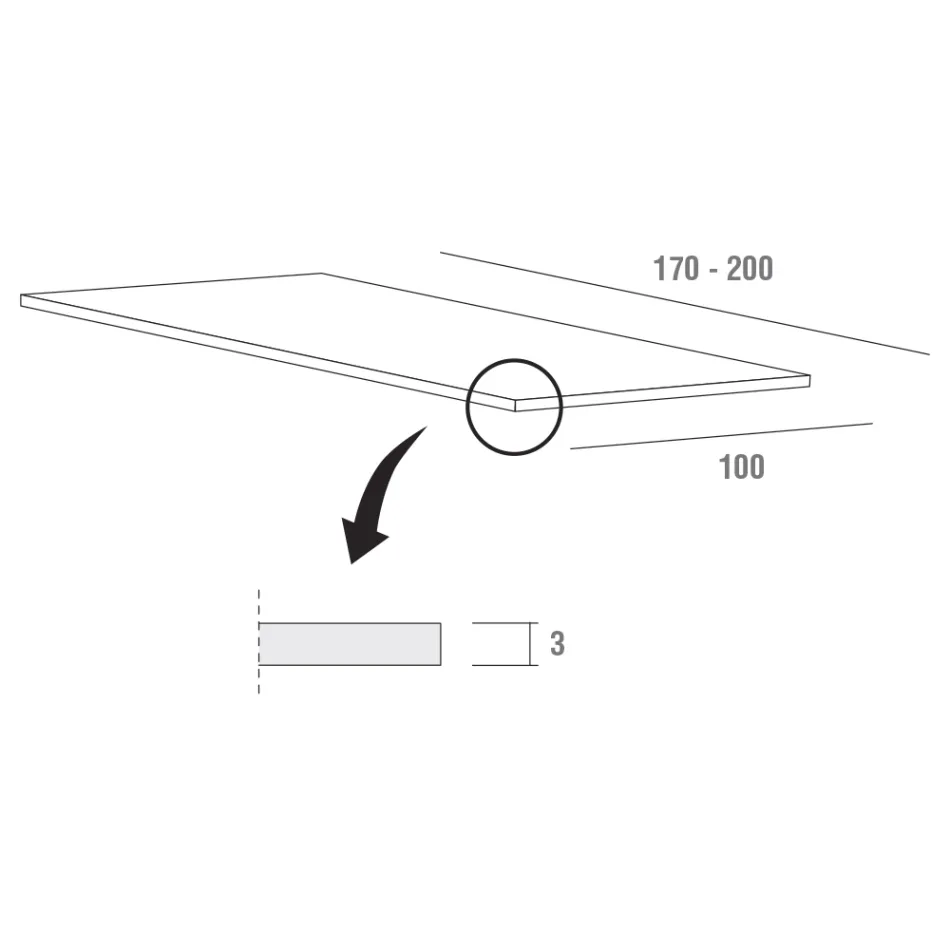 Tavolo da Pranzo in Fenix e Metallo Verniciato Realizzato in Italia - Dotto Viadurini