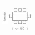Tavolo da Pranzo in Fenix Grigio e Acciaio Laccato Made in Italy - Settimmio Viadurini