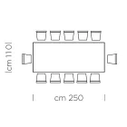Tavolo da Pranzo in Fenix Grigio e Acciaio Laccato Made in Italy - Settimmio Viadurini