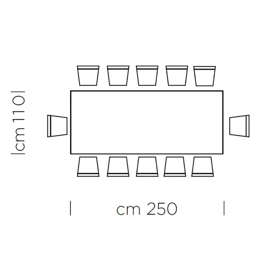 Tavolo da Pranzo in Fenix Grigio e Acciaio Laccato Made in Italy - Settimmio Viadurini
