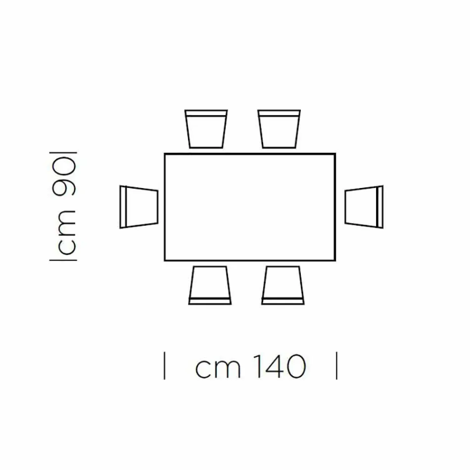Tavolo da Pranzo in Fenix Grigio e Acciaio Laccato Made in Italy - Settimmio Viadurini