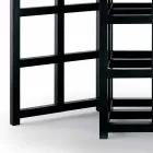 Tavolo da Pranzo in Frassino Verniciato Nero Realizzato in Italia - Sabatino Viadurini