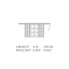 Tavolo da Pranzo in Frassino Verniciato Nero Realizzato in Italia - Sabatino Viadurini