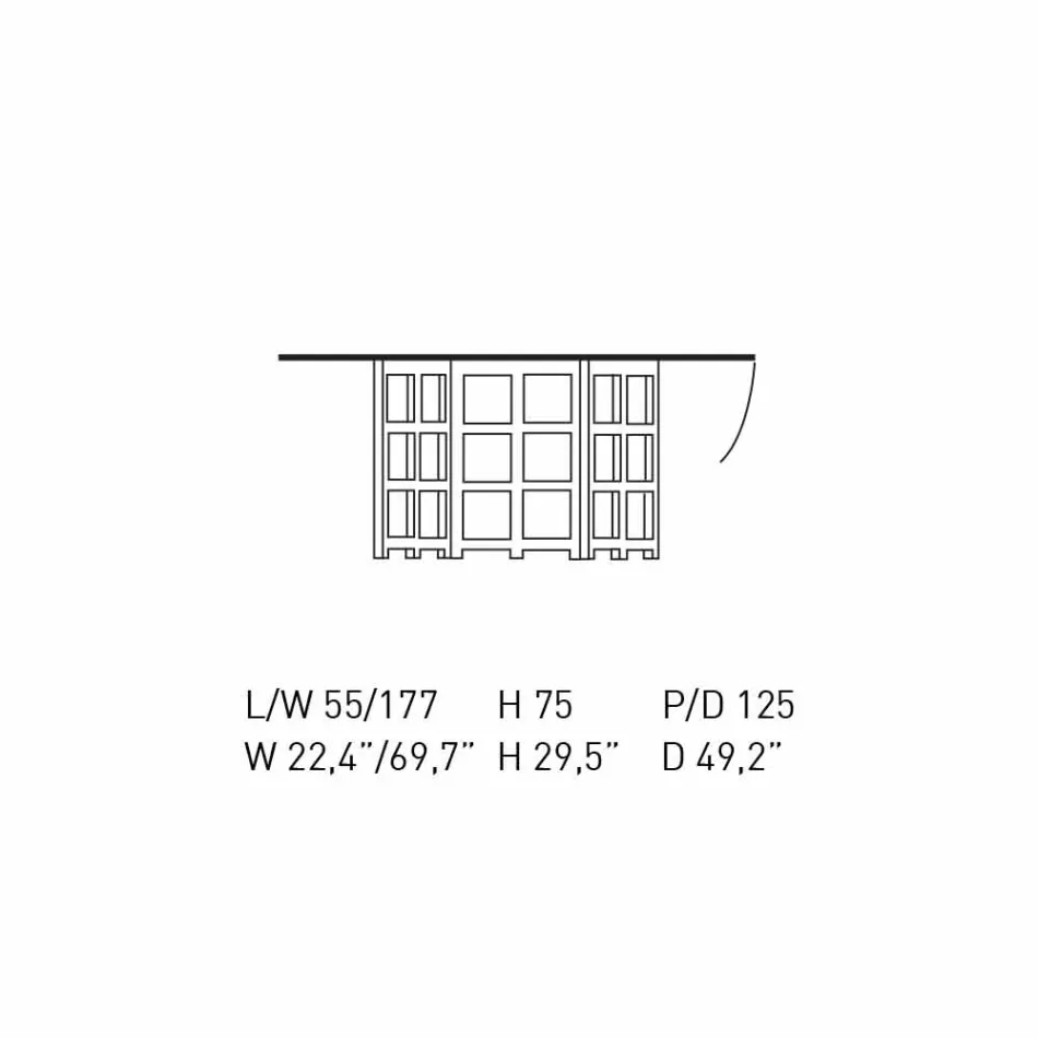 Tavolo da Pranzo in Frassino Verniciato Nero Realizzato in Italia - Sabatino Viadurini