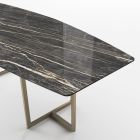 Tavolo da Pranzo in Gres Porcellanato e Metallo Made in Italy - Emilio Viadurini