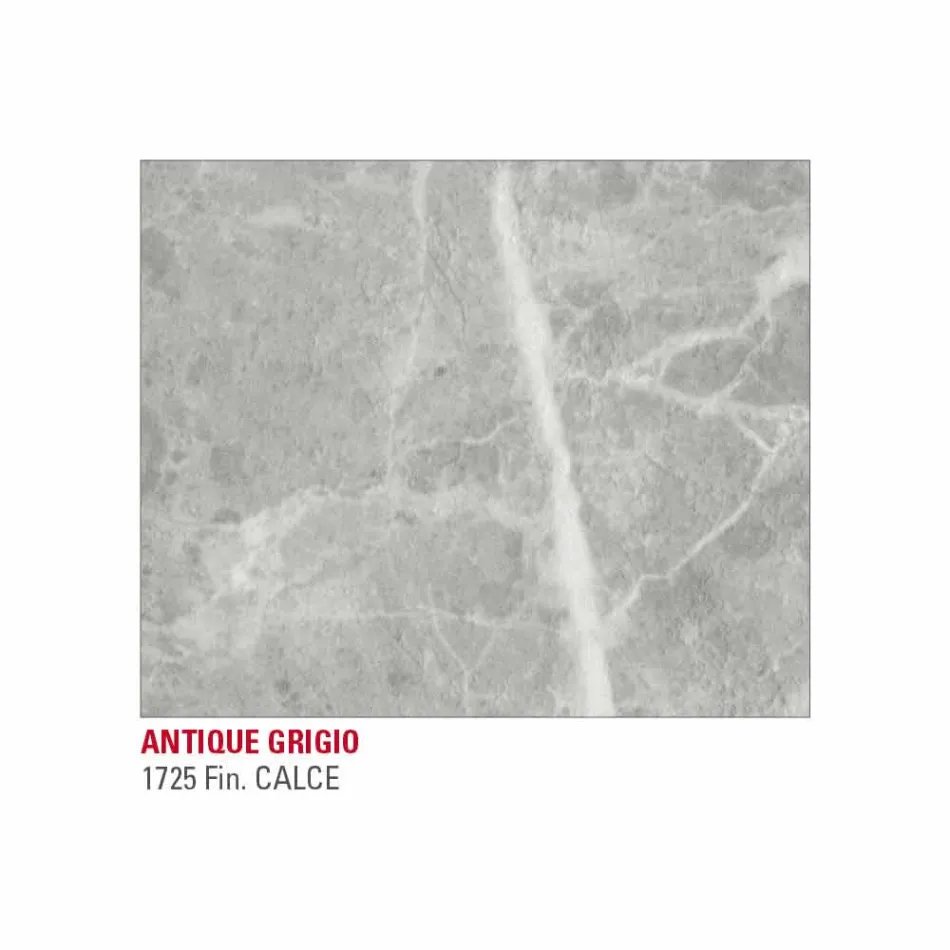 Tavolo da Pranzo in Hpl Effetto Marmo e Metallo Laccato Made in Italy - Jupiter Viadurini