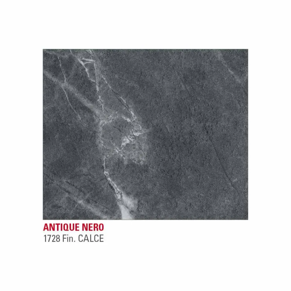 Tavolo da Pranzo in Hpl Effetto Marmo e Metallo Laccato Made in Italy - Jupiter Viadurini