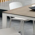 Tavolo da Pranzo in Laminam con Struttura in Alluminio Made in Italy - Bavaria Viadurini
