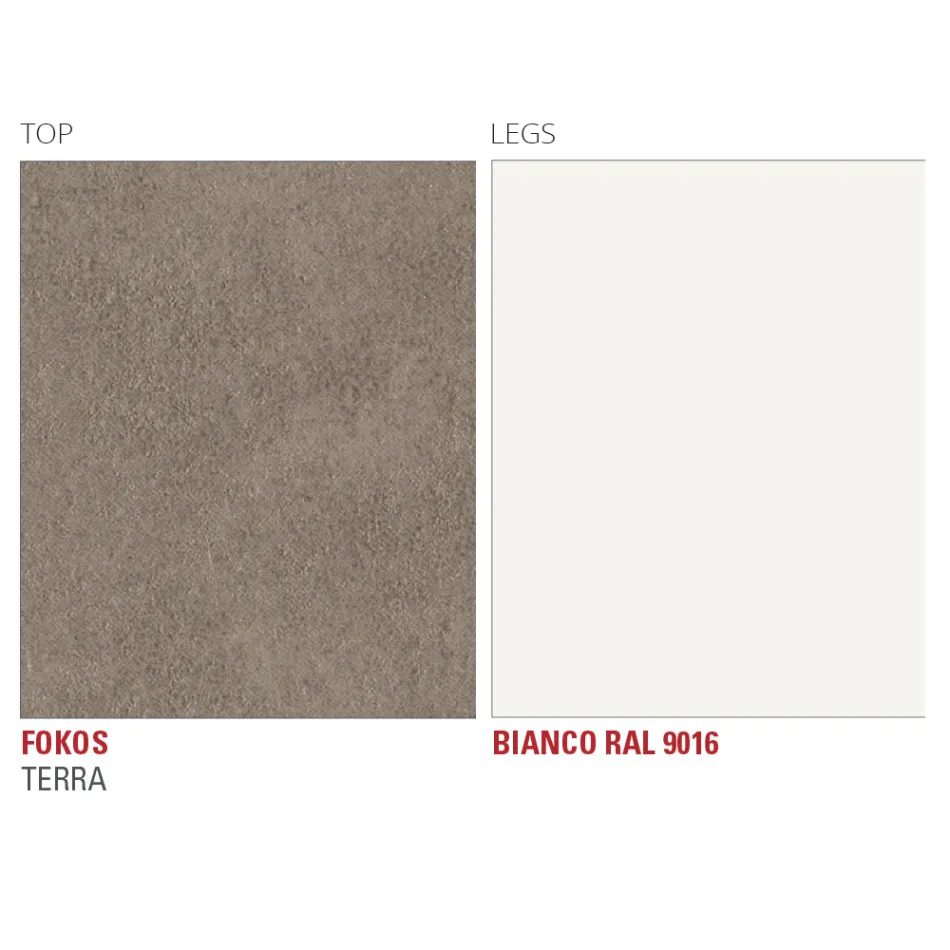 Tavolo da Pranzo in Laminam con Struttura in Alluminio Made in Italy - Bavaria Viadurini