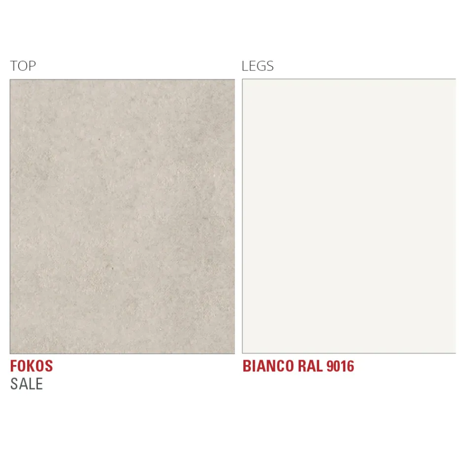 Tavolo da Pranzo in Laminam con Struttura in Alluminio Made in Italy - Bavaria Viadurini