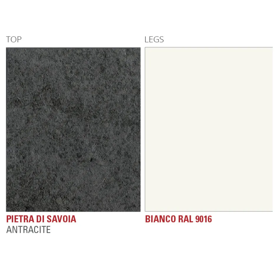 Tavolo da Pranzo in Laminam con Struttura in Alluminio Made in Italy - Bavaria Viadurini